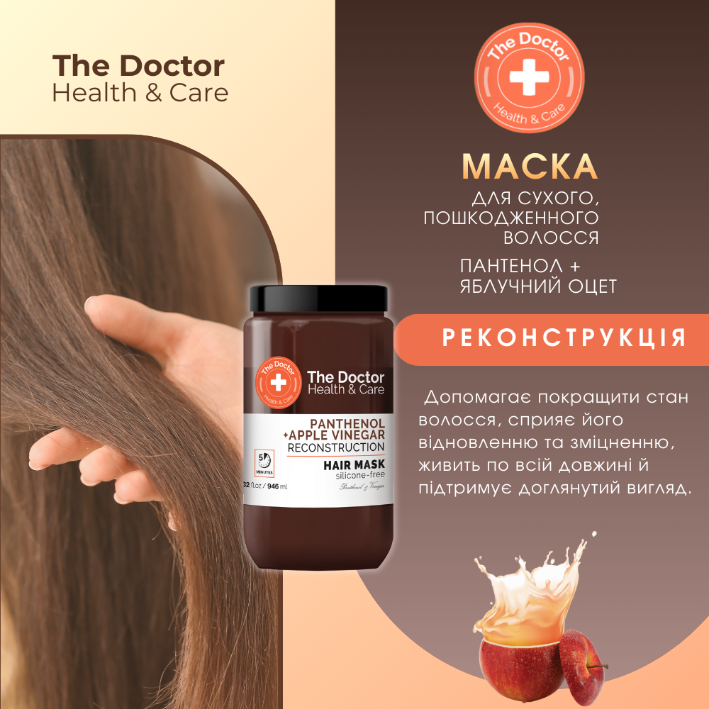 Маска The Doctor Health&Care Panthenol + Apple Vin 3