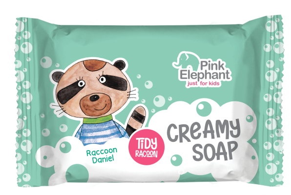 Дитяче крем-мило Pink Elephant Raccoon Daniel 90 г 2