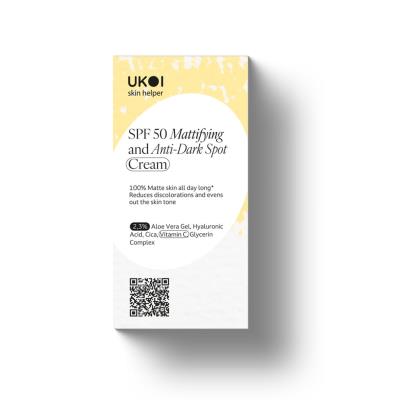 Матуючий крем проти пігментних плям UKOI SPF 50 мл 3