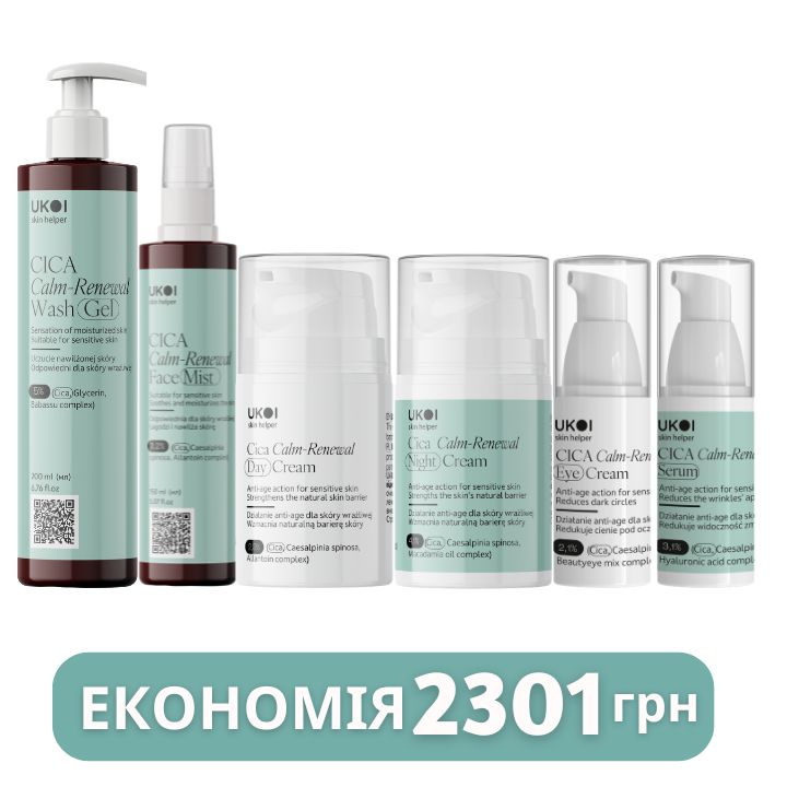 Набір по догляду за обличчям UKOI Cica Calm-Renewa 2