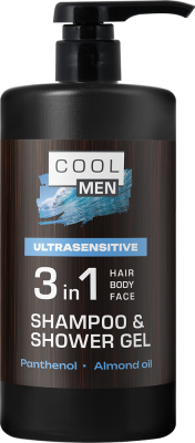 Гель-шампунь 3в1 Cool Men Ultrasensitive 1000 мл