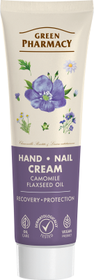 Крем для рук і нігтів Green Pharmacy Ромашка та олія льону 100 мл