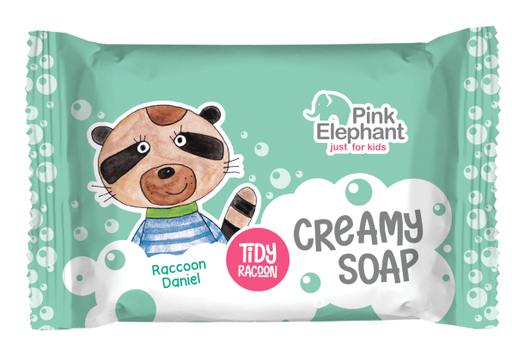 [8588006037463] Дитяче крем-мило Pink Elephant Raccoon Daniel 90 г