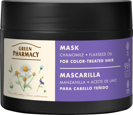 [4823015934575] Маска Green Pharmacy для фарбованого волосся Ромашка та лляна олія 300 мл